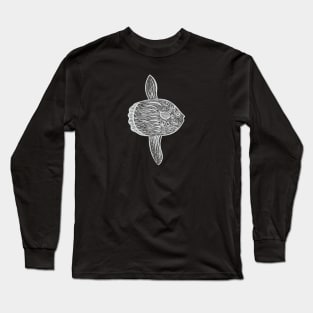 Mola or Ocean Sunfish - hand drawn sea fish design Long Sleeve T-Shirt